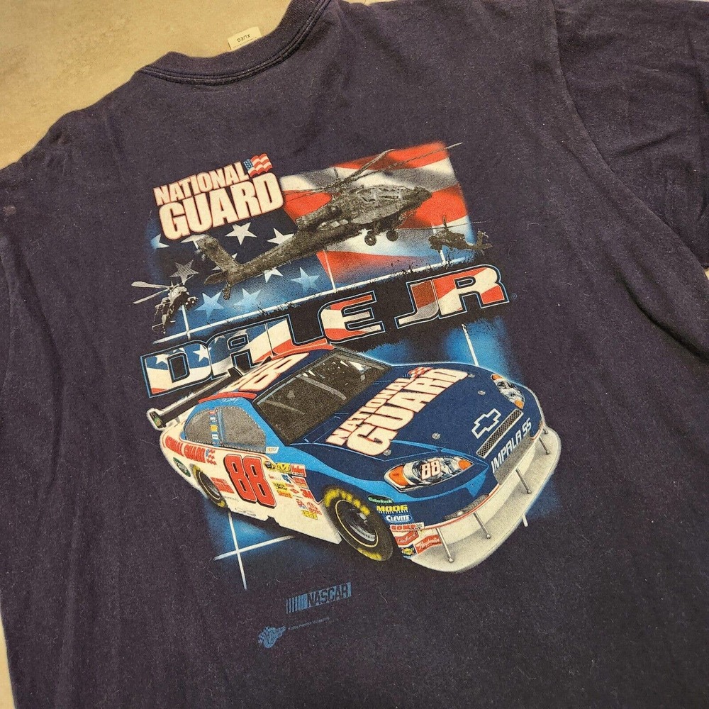 VTG Y2K Dale Earnhardt Jr #88 National Guard Mens‎ XL NASCAR Daytona 500 T Shirt